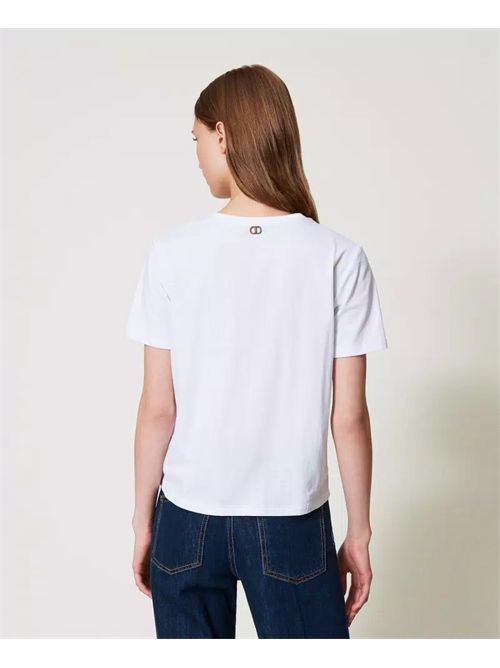 t-shirt woman white TWINSET | TT2042/12518